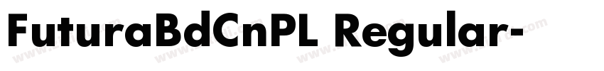 FuturaBdCnPL Regular字体转换